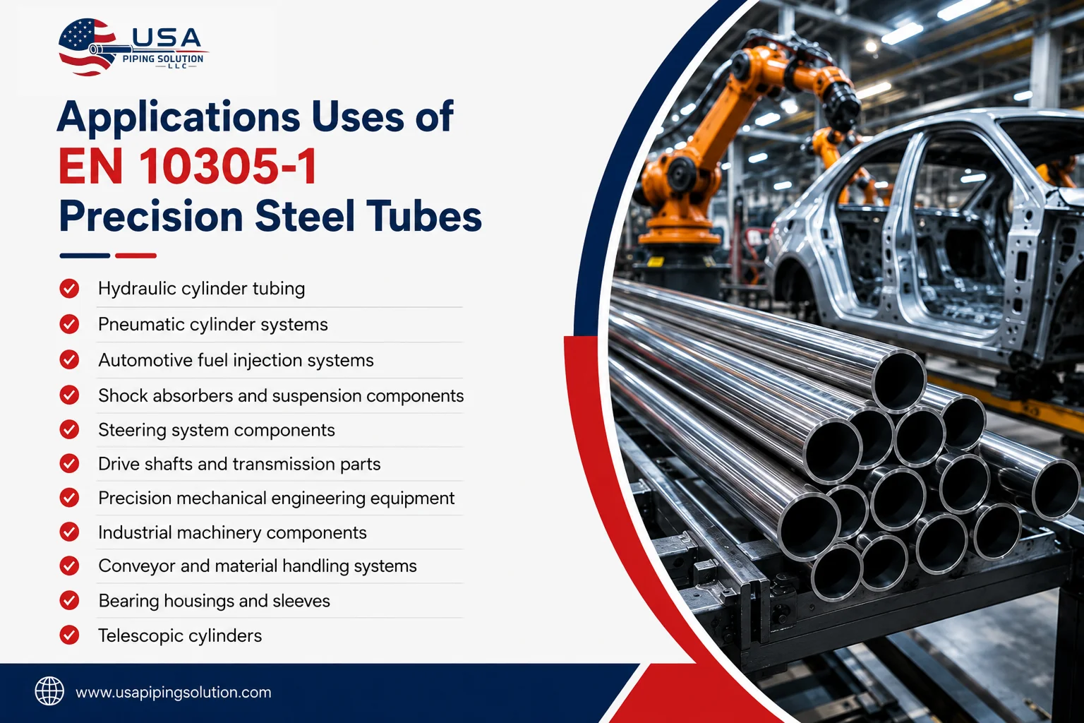 Applications Uses of EN 10305-1 Precision Steel Tubes